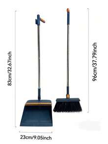 1 Set, Household Broom & Dustpan Set, Long Handle Floor Cleaning Broom & Dustpan Set, Rotatable Broom And Dustpan With Brush, For Removing Dust And Debris, Suitable For Home, Kitchen, Room, Office, Cleaning Supplies, Cleaning Tools, Back To School - Multicolor - View 15