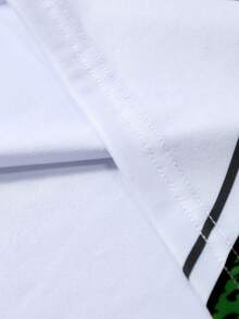 Aesthetic Post Men's Summer Casual Sports Collegiate Style Numeric & Letter Print Contrast Striped Binding Basketball Jersey - Green - View 3