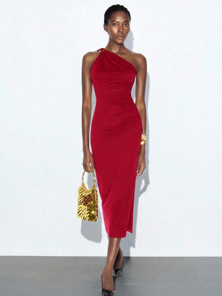 SHEIN Maija Ladies, Women Top Handle Bags, Gold Crochet Sequin Bag, Fashionable, Elegant , Simple, Personalized, Versatile, Classic, For Cocktail Party, Party, Prom, Club, Date, Birthday, Evening, Date Nigh, Banquet, Valentine's Day