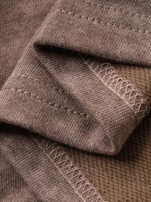 Vivie Lora Women's Tie-Dye Round Neck Loose Mid-Length Dress - Khaki - View 7