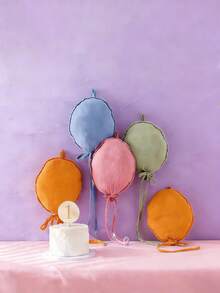 Joivida 1个/2个时尚布艺气球装饰，适用于生日派对、完美的拍照道具和手工材料，简约的布艺气球挂饰，适合新年、乔迁、返校季等场合，是送给家人、朋友、伴侣的理想礼物。 - 彩色 - 查看 1