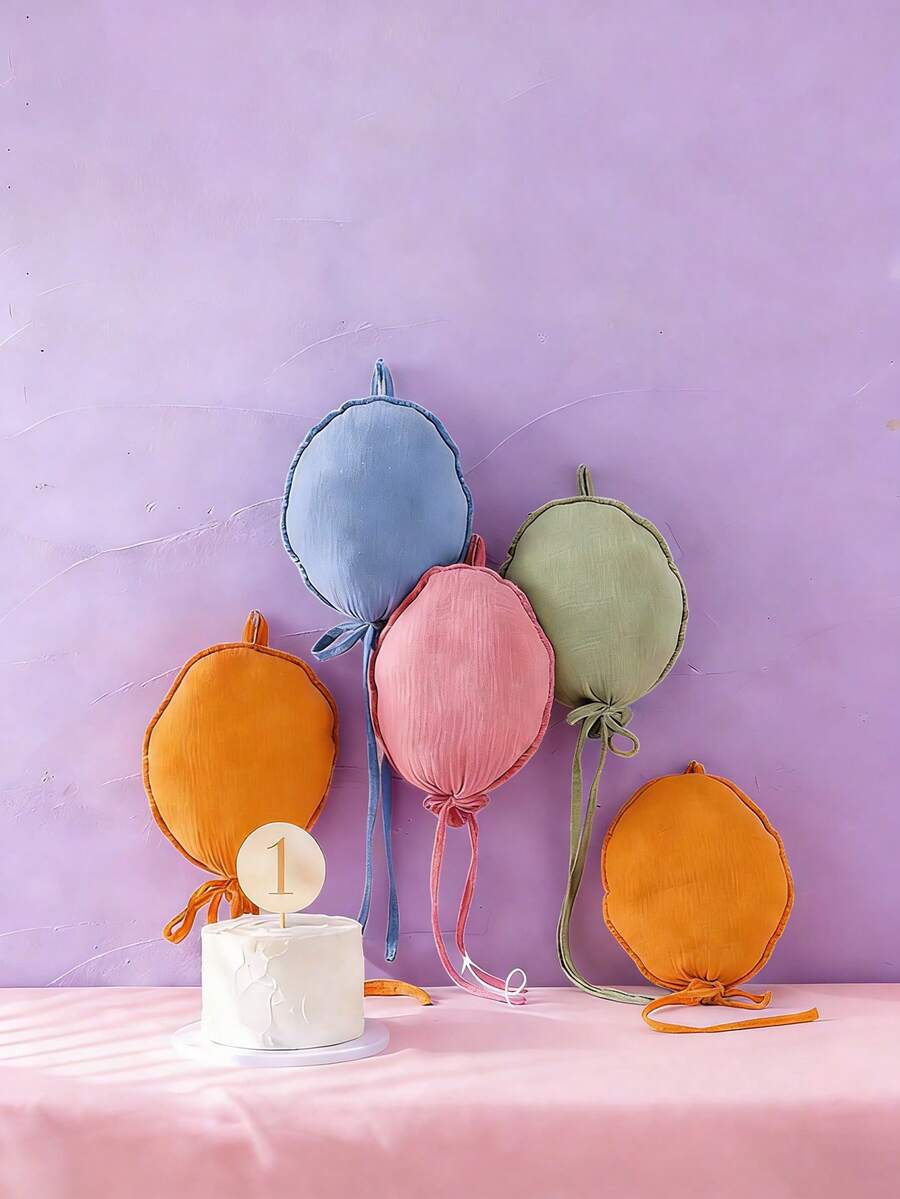 Joivida 1个/2个时尚布艺气球装饰,适用于生日派对、完美的拍照道具和手工材料,简约的布艺气球挂饰,适合新年、乔迁、返校季等场合,是送给家人、朋友、伴侣的理想礼物。 - 彩色 - 查看 1