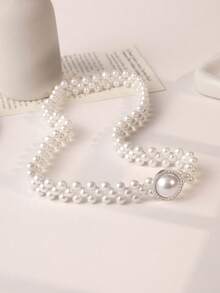 Enchnt Elegant Women's Dress Belt Summer, School Fall, Autumn, Halloween - Silver - View 4