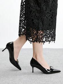 CUCCOO BIZCHIC Women's Fashionable Commuting Minimalist High Heel Pumps - Black - View 3