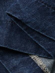 DAZY Women's Square Neck Sleeveless Maxi Denim Dress, Vacation Style - Dark Wash - View 7