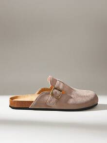 Solecia Women's Buckle Design Casual Versatile Flat Shoes - Light brown - View 1