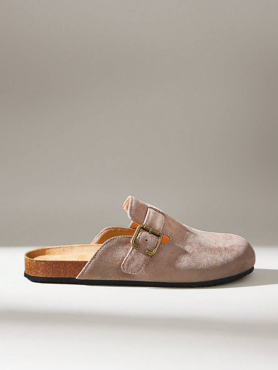 Solecia Women's Buckle Design Casual Versatile Flat Shoes - Light brown - View 1