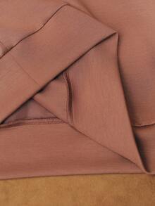 Anewsta Elegant Women's Asymmetrical Fabric Embroidered Graphic Sweatshirt, Suitable For Spring And Summer - Khaki - View 8