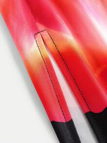 少女休闲度假热带花卉印花修身吊带裙 - 黑色 - 查看 5