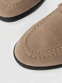 Sleekvia Mocasines planos versátiles y casuales con decoración de flecos para ir y venir - Albaricoque - Ver 8