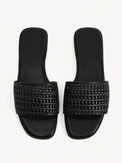 CUCCOO CHICEST Women's Woven Slip-On Sandals, Casual Beach Wear, Open Toe