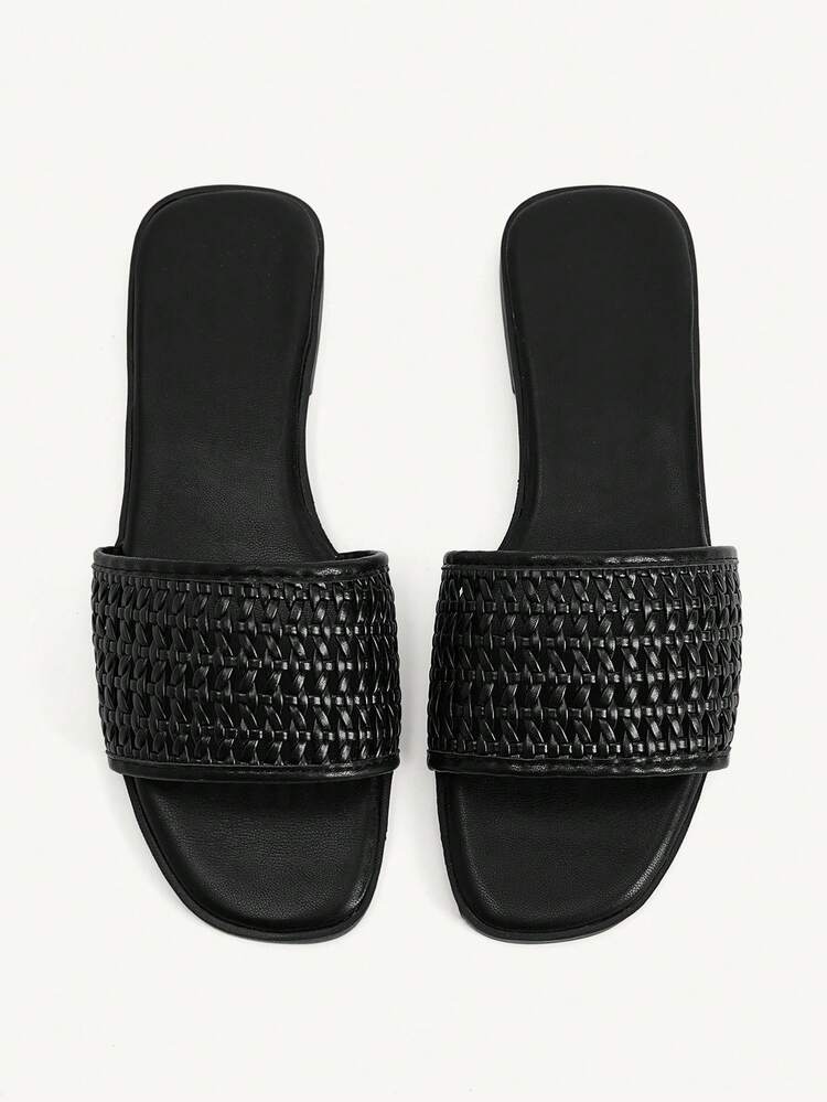 CUCCOO CHICEST Women's Woven Slip-On Sandals, Casual Beach Wear, Open Toe Summer Shoes Wedding Shoes Bride Shoes