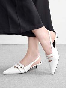 CUCCOO BIZCHIC Women Heeled Sandals - White - View 3