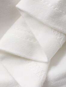 DAZY Frill Trim Bowknot Fitted Women's Base Layer Top - White - View 9