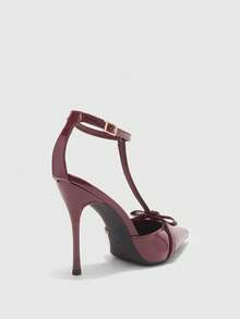 CUCCOO BIZCHIC Giày cao gót siêu cao 10,5cm, mũi nhọn, kiểu dáng gợi cảm, phù hợp cho cả đi hàng ngày và dự tiệc. - Màu Đỏ Sâu - Xem 9