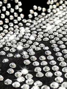 Maweii Plus Size Slogan Rhinestone Short Sleeve Hot Diamond Tees Women Tank Tops - Black - View 4