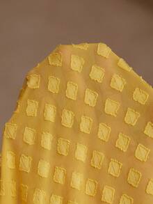 Aveloria Rosie Elegant Women's French Luxury Embroidered Mesh Cap Sleeve A-Line Mini Dress - Yellow - View 3