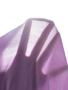 少女休闲可爱蝴蝶印花刺绣3D蝴蝶喇叭袖睡袍 - 紫色 - 查看 10