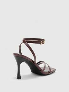 CUCCOO BIZCHIC Simple And Generous, Fashionable And Versatile, Casual Workplace Commuter Women's High-Heeled Sandals - Coffee Brown - View 9