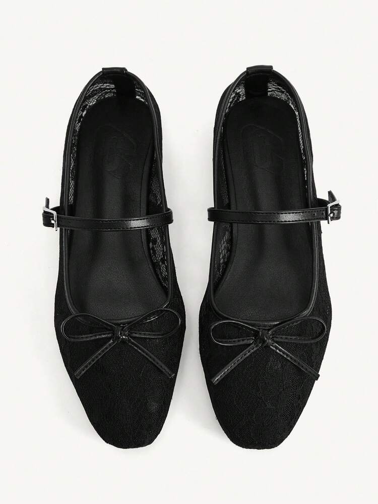 CUCCOO CHICEST Women's Versatile Mesh Bowknot One-Strap Flat Sandals, Suitable For Work And Casual Wear In Summer Summer Shoes Wedding Shoes Bride Shoes