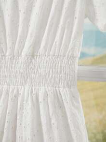 Rusticease 女士镂空刺绣褶皱短袖收腰休闲连衣裙 白色镂空连衣裙 白色中长连衣裙 波西米亚风白色连衣裙 白色春季连衣裙 女士夏季连衣裙 女士春季连衣裙 白色田园风连衣裙 法式连衣裙 休闲夏季连衣裙 女士连衣裙 刺绣中长连衣裙 新款连衣裙 女士乡村风 女士乡村装扮 度假连衣裙 女士度假装扮 复活节连衣裙 - 白色 - 查看 6