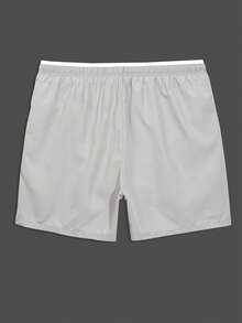 Zalmeno Men's Casual Drawstring Waist Beach Shorts, Summer - Light Grey - View 7