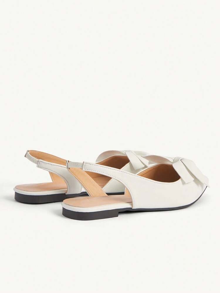 CUCCOO CHICEST Women's Pointed Toe Bow Decor Casual Slip-On Shoes Valentine's Day Elegant Shoes Wedding Shoes Summer Shoes Bride Shoes