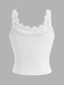 SHEIN Tween Girl Fitted Casual Minimalist Comfortable 2 Pieces Camisole Set - Multicolor - View 3