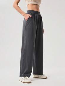 OutZeal 女士运动裤 日常休闲 防紫外线 凉爽触感 高腰直筒裤 - 灰色 - 查看 9