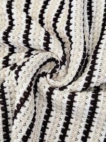 SHEIN Maternity Striped Twist Ruched Fashion Party Vacation Dress - Multicolor - View 7