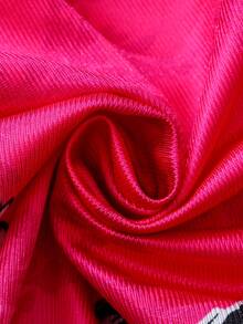 ROMWE MEN Street Life 男士街头字母龙纹印花弹力腰带拳击短裤 - 玫紅色 - 查看 8