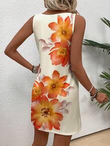 EMERY ROSE Đầm không tay in họa tiết phong cách thường ngày dành cho nữ, thích hợp cho kỳ nghỉ. - Nhiều màu - Xem 2