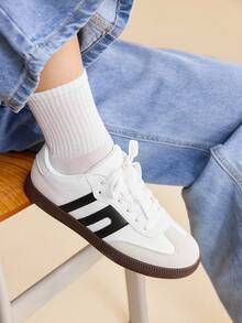 CUCCOO EASI 2026 New Spring Women Retro Versatile Casual Sports Flat Shoes - Gray black - View 10