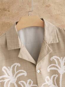 HIMLAND Men's Simple Print Short Sleeve Shirt - Multicolor - View 8