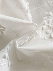 Vintaside Kids Girls Floral Mesh Dress, Elegant Countryside Style, & Cute, Versatile For Spring/Summer - Apricot - View 7