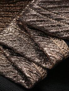 DAZY 女士优雅不对称褶裥肩部连衣裙，亮面面料，夏季 - 金色 - 查看 11