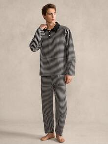 EverLounge Men's Casual Striped Pajama Pants - Multicolor - View 1