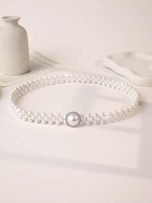 Enchnt Elegant Women's Dress Belt Summer, School Fall, Autumn, Halloween - Silver - View 1