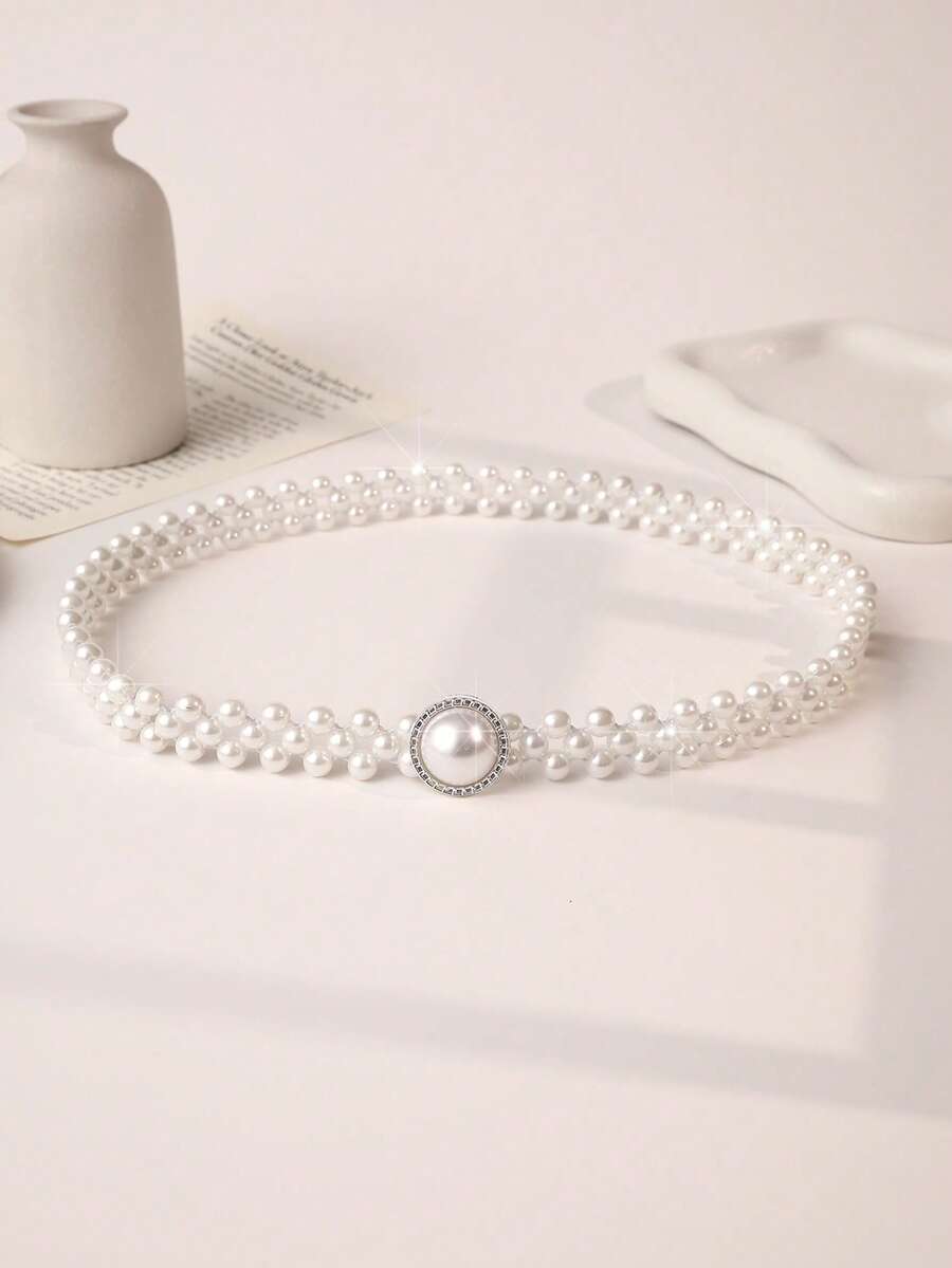 Enchnt Elegant Women's Dress Belt Summer, School Fall, Autumn, Halloween - Silver - View 1