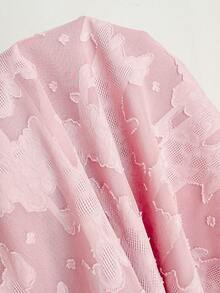 Elamini Women's Sweet & Cute Casual Fashion Everyday Versatile Sleeveless Lace Patchwork Waist Cinched Hollow Out Mini Dress, Spring/Summer - Pink - View 8