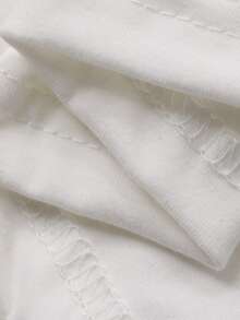 DAZY Women's V-Neck Short Sleeve Loose Casual T-Shirt - White - View 9