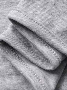 Dazy Plus Cartoon Cat Print Pattern Loose Round Neck Straight T-Shirt Style Sleepwear, Spring/Autumn - Grey - View 3