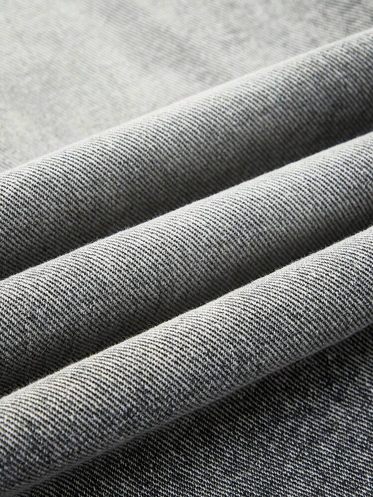 SHEIN Maija Women's Grey Low-Rise Wide-Leg Jeans, Casual Summer Pants