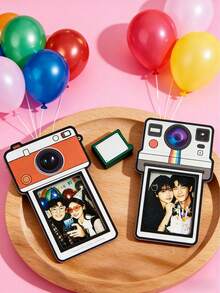 Joivida Khung ảnh từ tính cho tủ lạnh, giá đỡ ảnh nam châm phong cách nghệ thuật sáng tạo, khung từ tính có thể tháo rời để dán ảnh/thẻ/ghi chú lên tủ lạnh/bảng trắng/tủ, phụ kiện trang trí nhà bếp, văn phòng tại nhà. - Nhiều màu - Xem 3