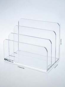 1 件亚克力文件夹，桌面文件整理器 | 亚克力桌面整理器，文件夹架，邮件分类器，文件夹，杂志分隔器，笔记本电脑，笔记本和信件整理器，适用于学校用品，返校 - 彩色 - 查看 12