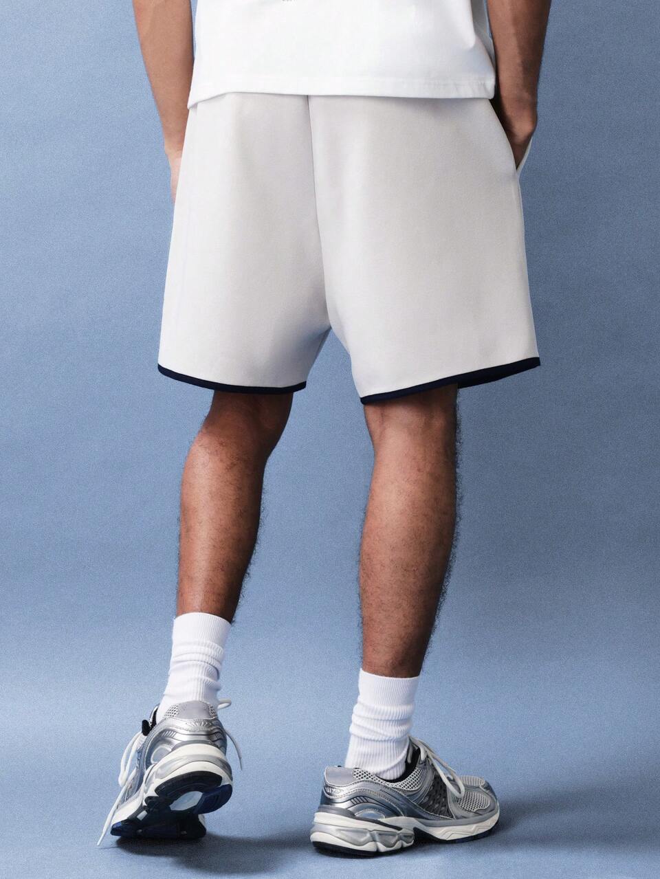 SUMWON Casual Drawstring Shorts With Contrast Piping Detail Summer Relaxed Fit Loungewear Beach Vacation Holiday Comfort Wear