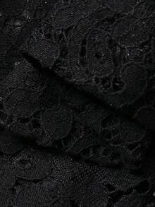 FRIFUL Damen Ärmellose Jumpsuit mit Spitzendekor für Frauen Loungewear Sets für Damen im Sommer - Schwarz - Übersicht 9
