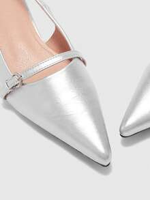 CUCCOO BIZCHIC Women Heeled Sandals - Silver - View 8