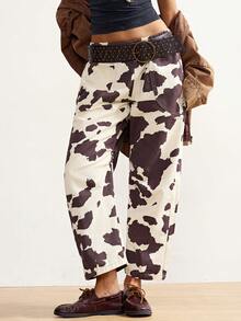 Bohemela Women's Jeans With Elastic Waistband, Loose Fit, Carrot Style, Denim Print.Summer Clothes Spring Break Outfits Carnival Women  Beach Pants  Y2k Women - Multicolor - View 7