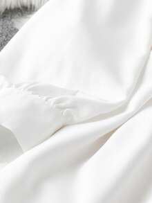 GlowEve CURVE 优雅休闲黑白撞色长袖加大码女式连衣裙 - 黑與白 - 查看 5